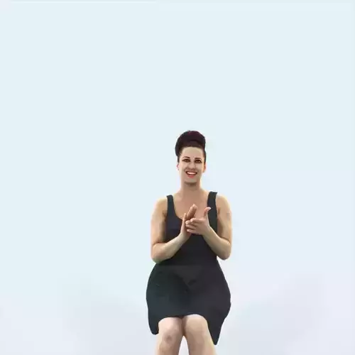 Yearn 21C Clapping Sitting Casual Woman