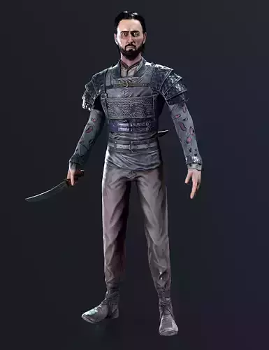 Game Ready Medieval Character Rigged Animated