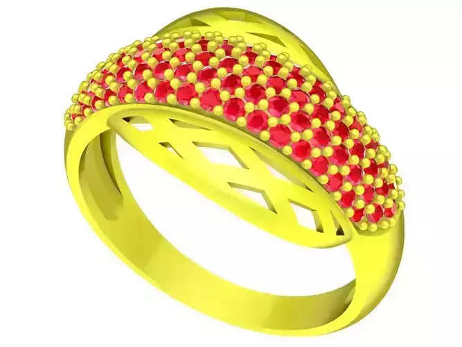 Diamond Women Ring Korean Style Jewelry 3D Model A5728