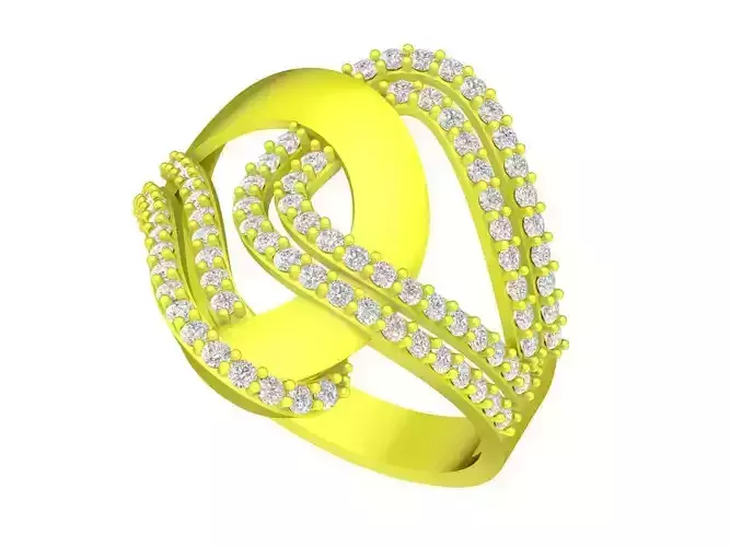 5736 korean art diamond women ring 