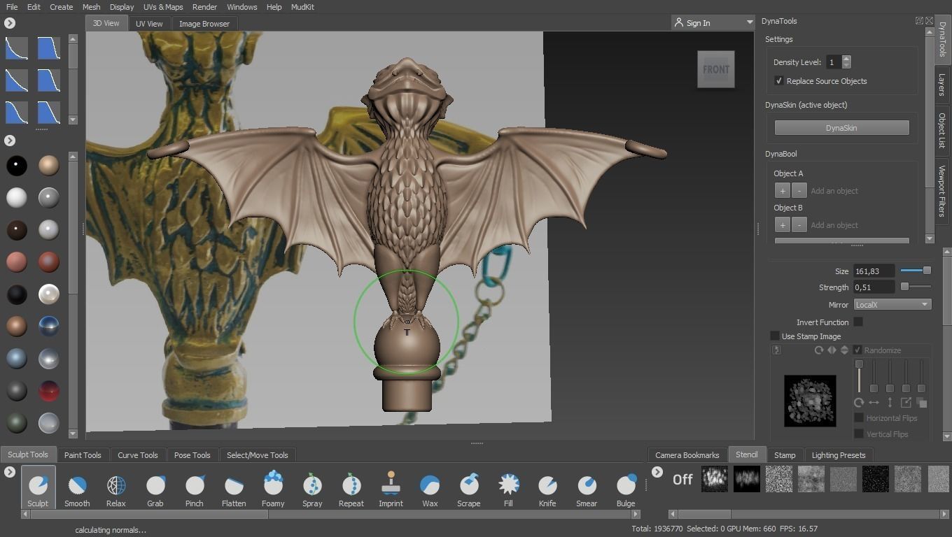 Haunted Mansion Bat Stanchion 3D Printable Sculpt 3D print model_13