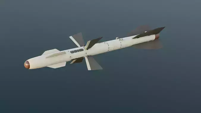 R-27T air-to-air missile Low-poly 3D model