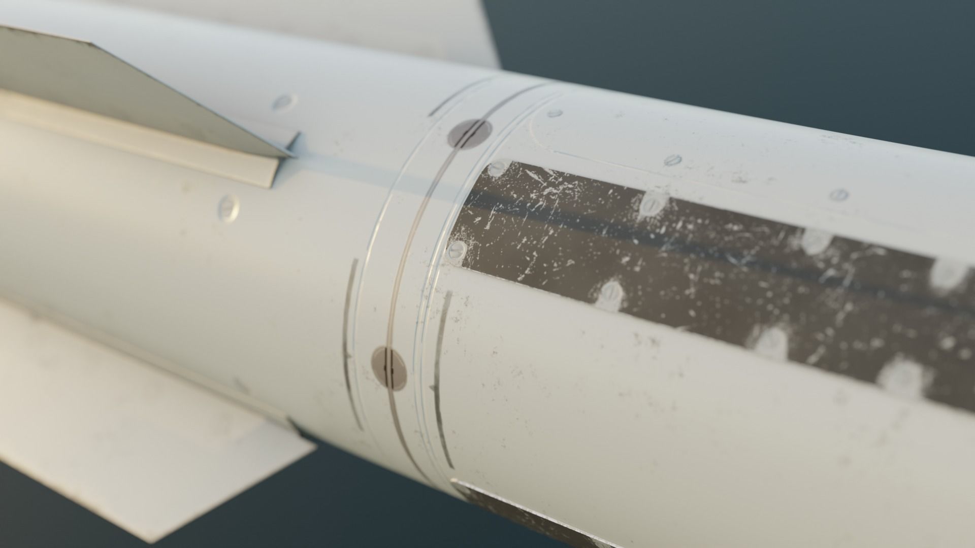 R-27T air-to-air missile Low-poly 3D model_5