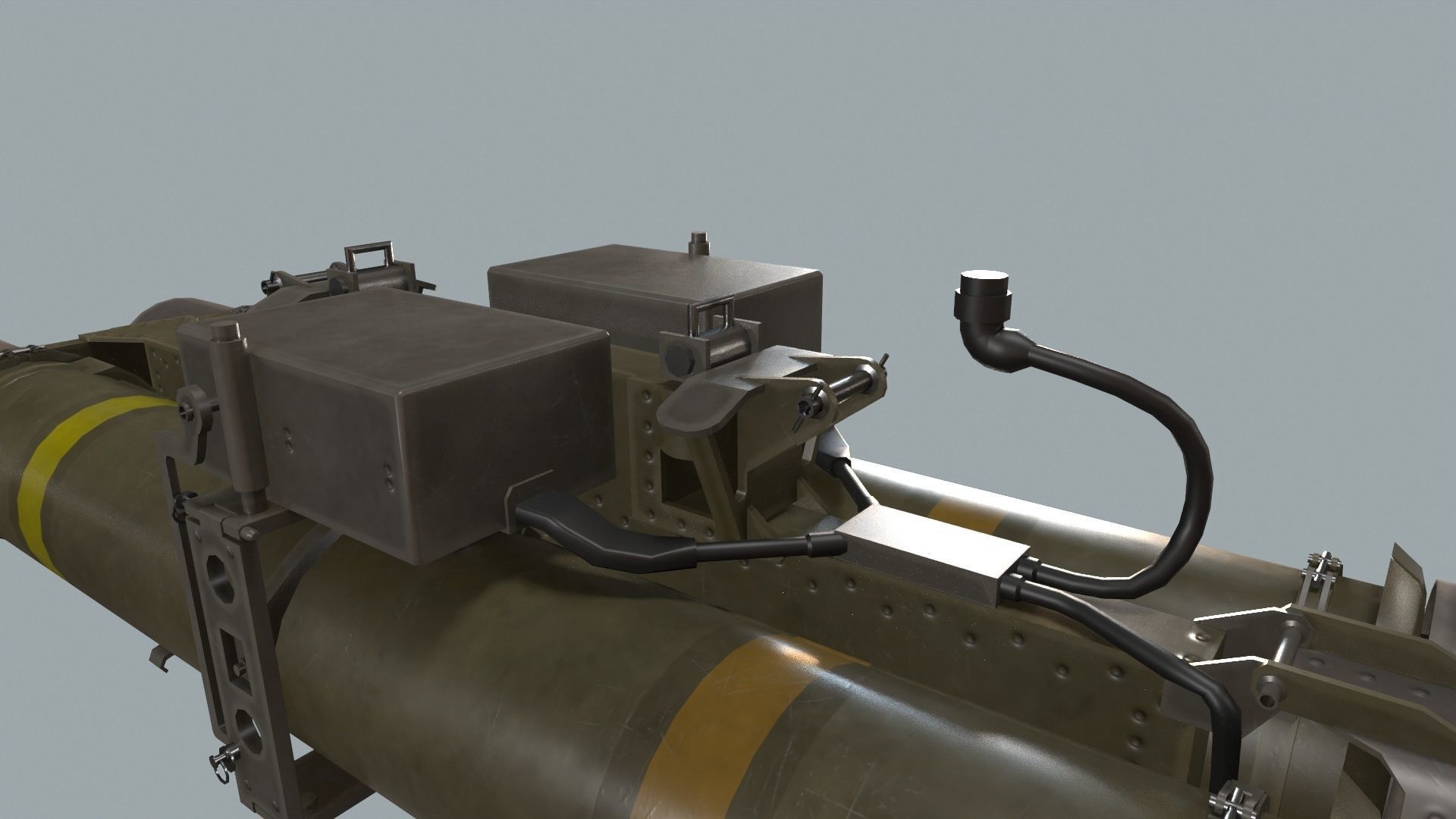 Missile Launcher BGM-71D TOW-2 X2 3D model_5