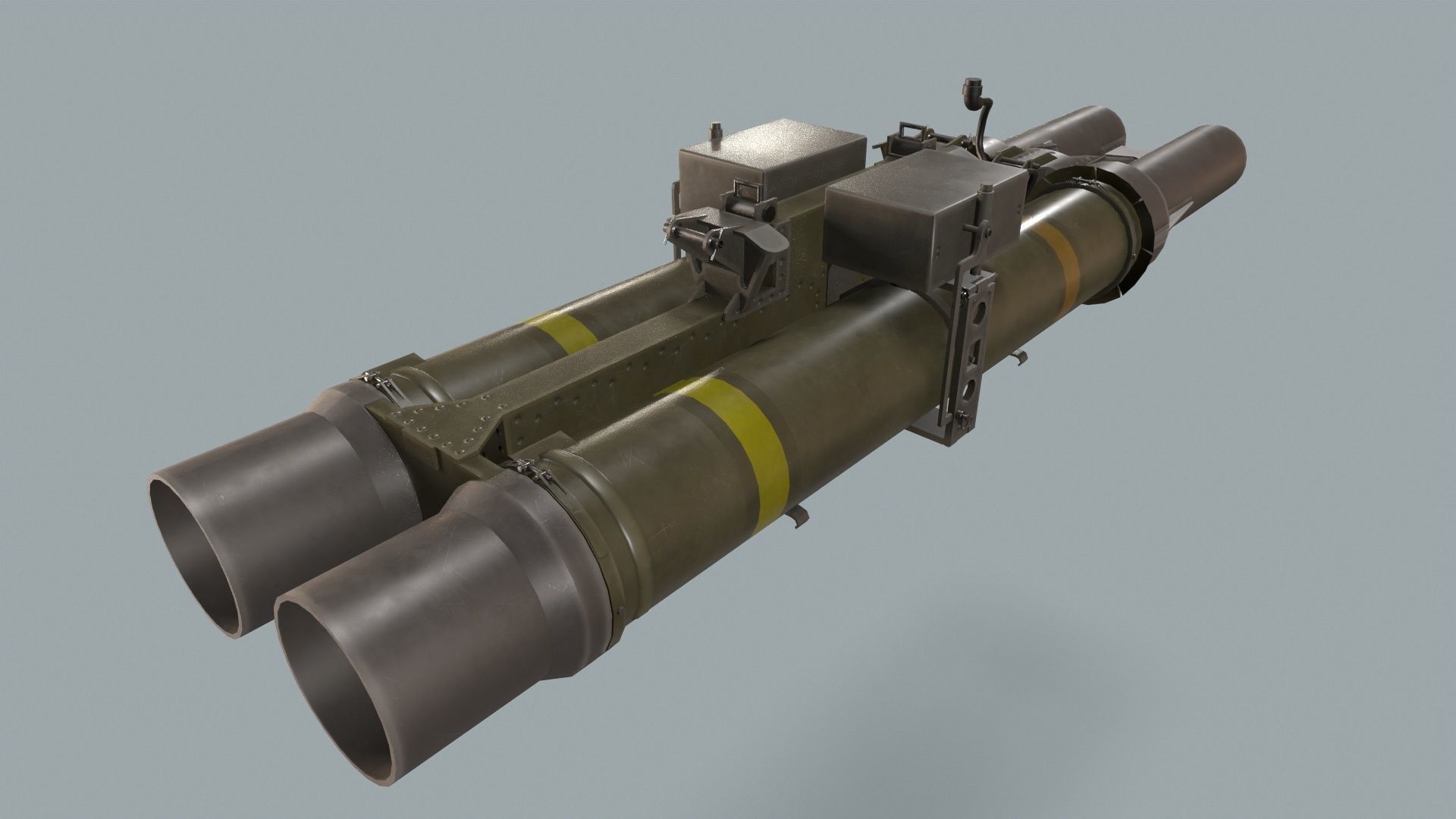 Missile Launcher BGM-71D TOW-2 X2 3D model_2