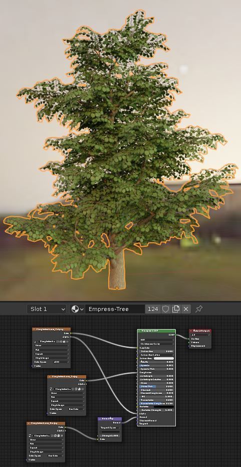 Empress-Tree Package Low-poly 3D model_40