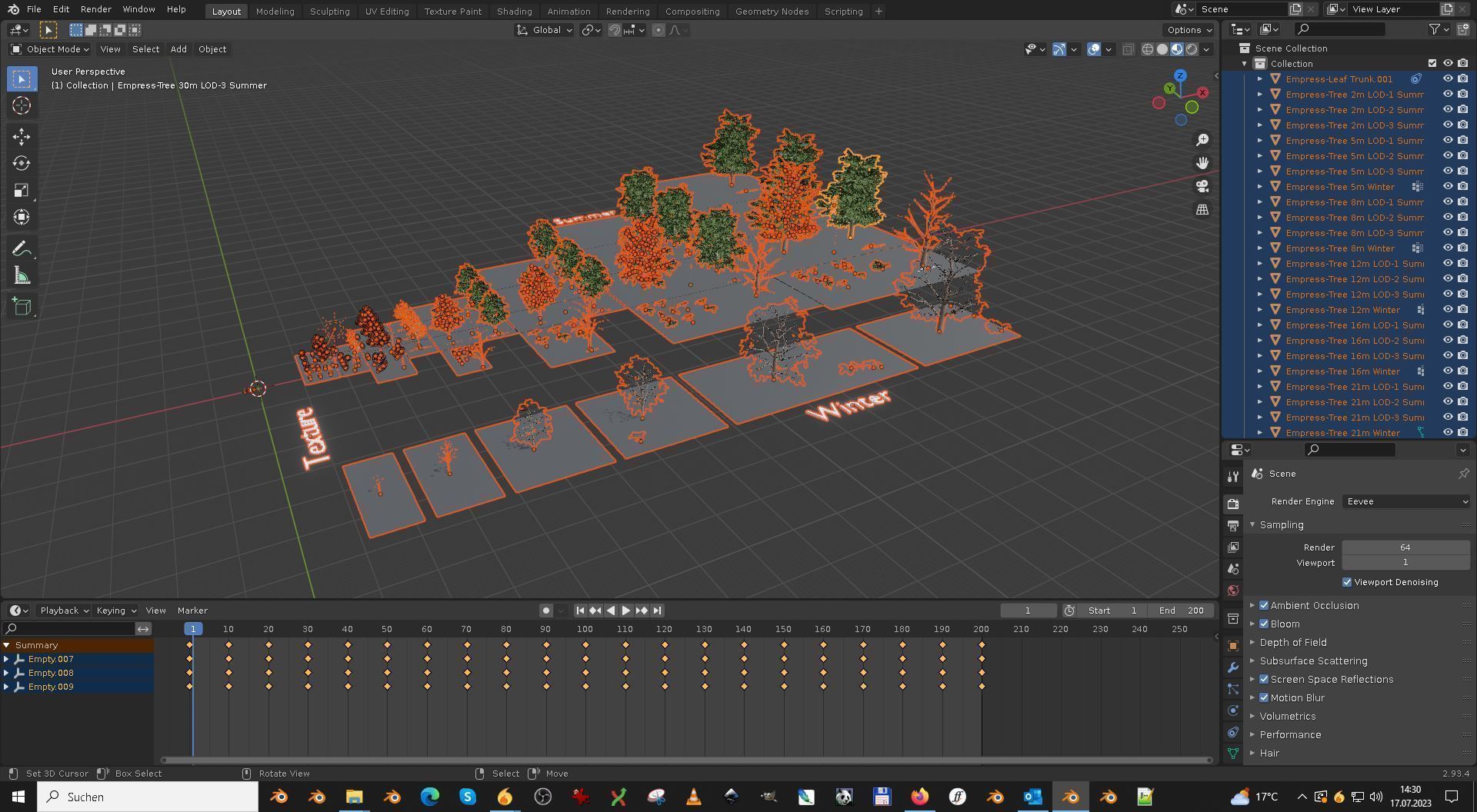 Empress-Tree Package Low-poly 3D model_22