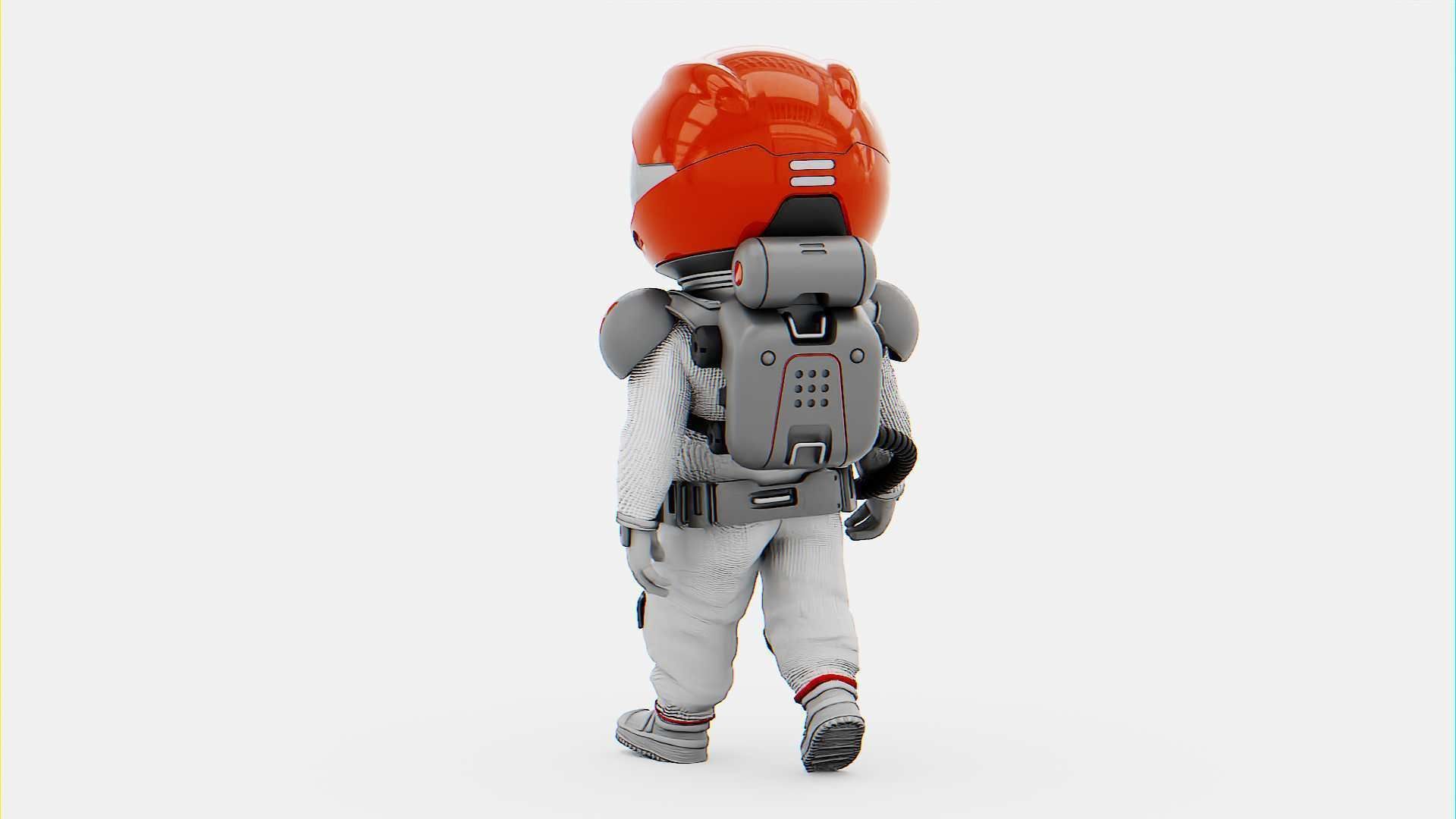 TOON ASTRONAUT GOLBY RIGGED 3D model_25