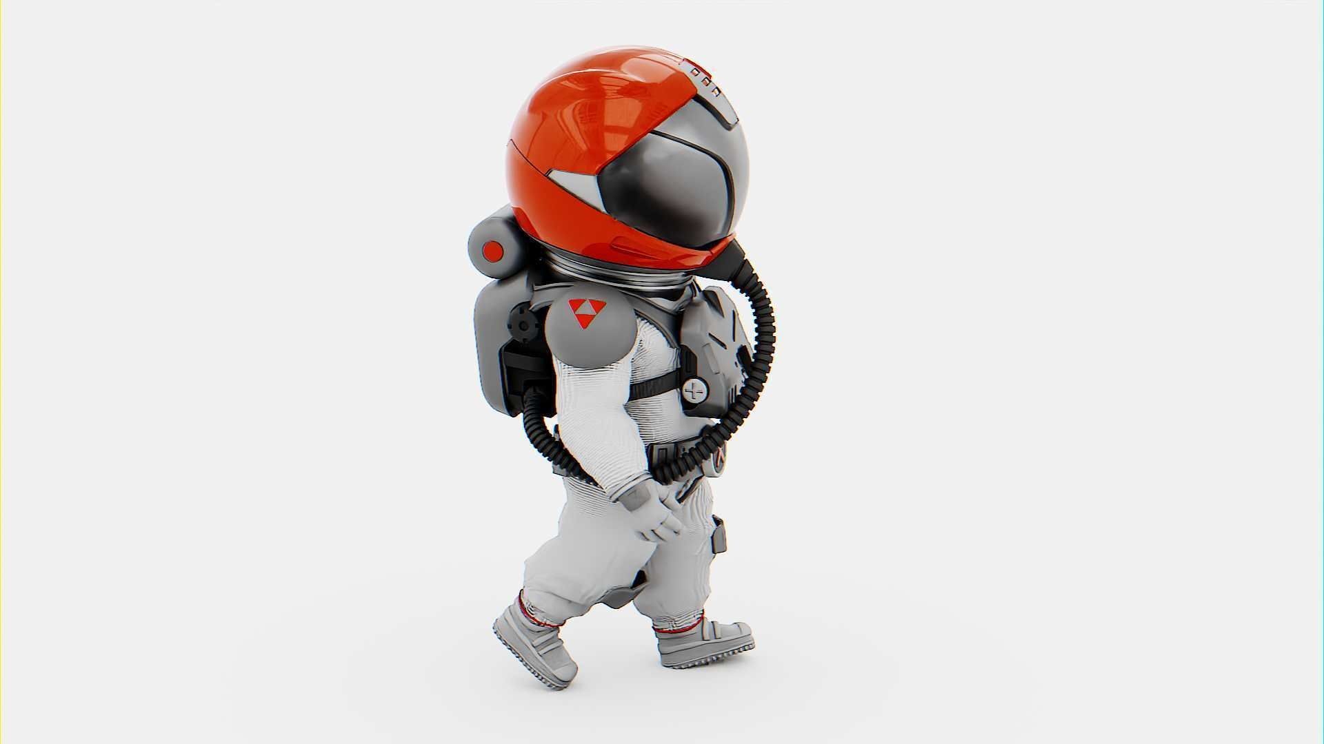TOON ASTRONAUT GOLBY RIGGED 3D model_27