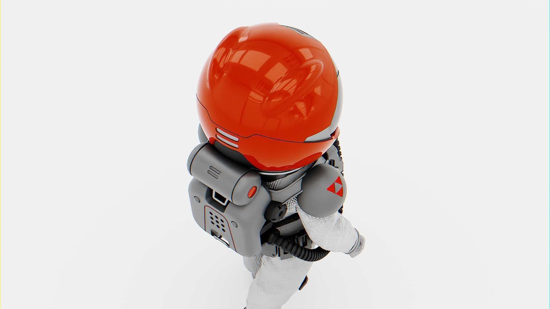 TOON ASTRONAUT GOLBY RIGGED 3D model_24
