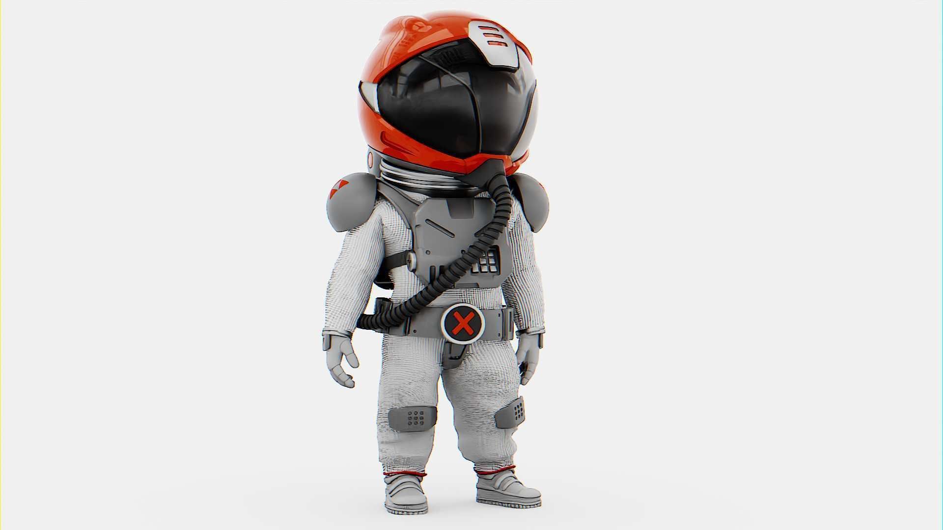 TOON ASTRONAUT GOLBY RIGGED 3D model_8