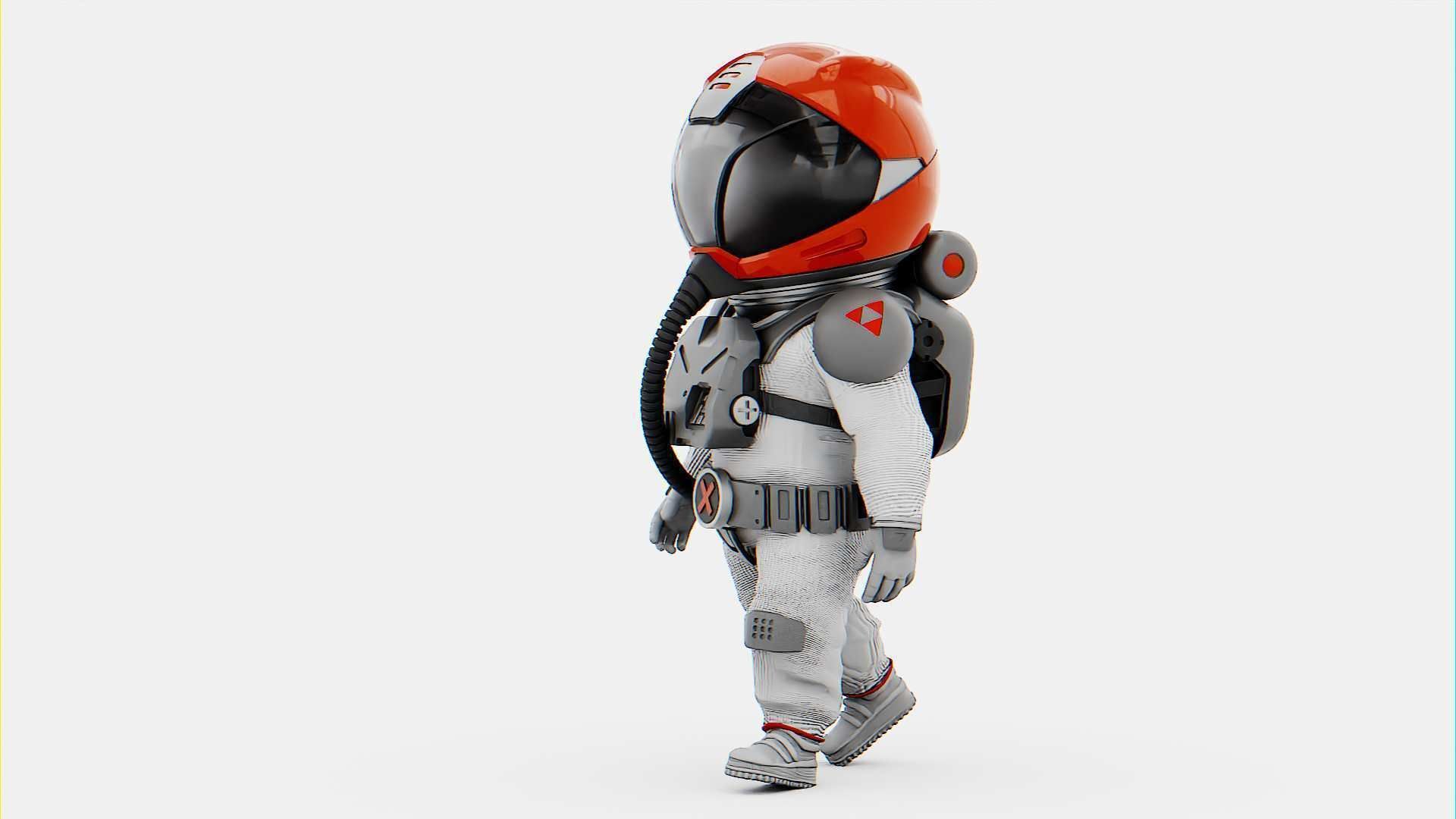 TOON ASTRONAUT GOLBY RIGGED 3D model_17