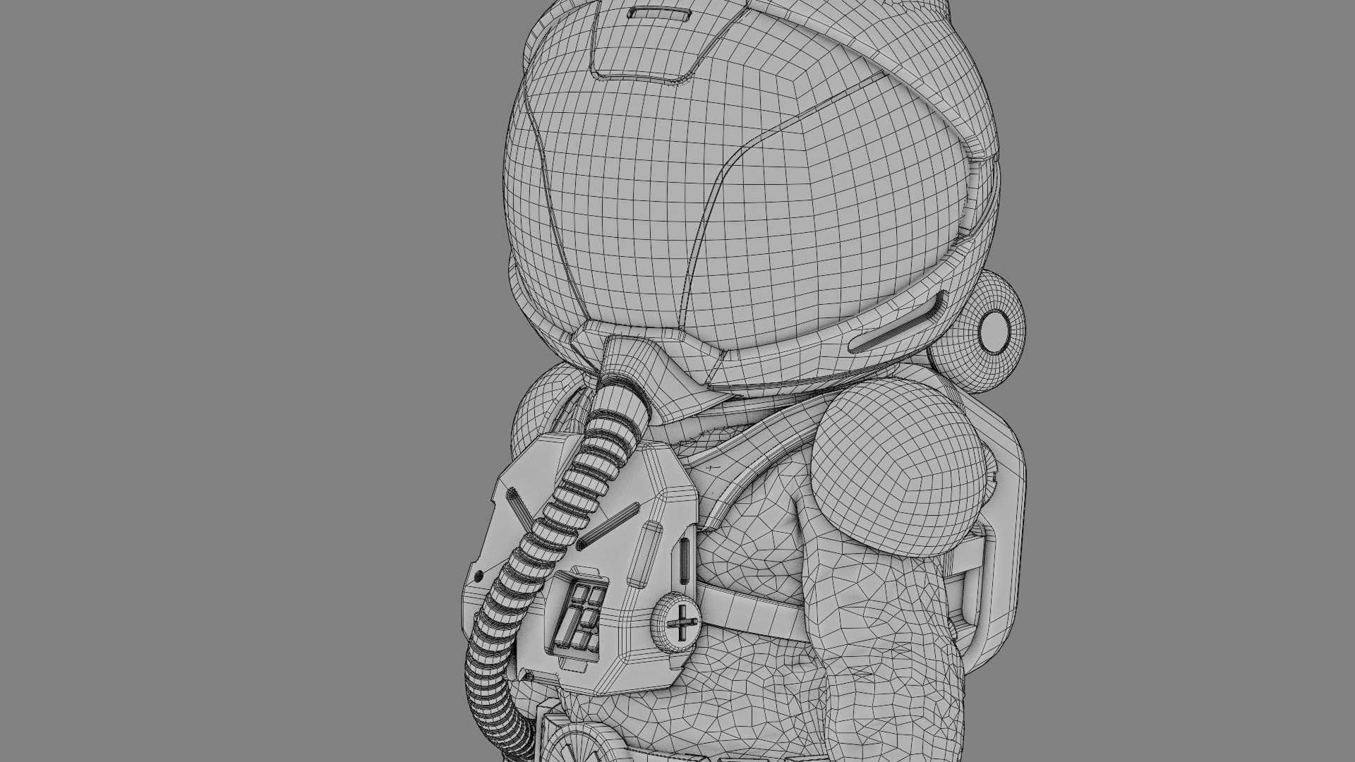 TOON ASTRONAUT GOLBY RIGGED 3D model_39