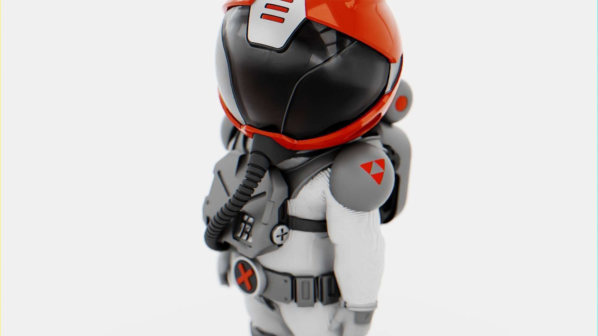 TOON ASTRONAUT GOLBY RIGGED 3D model_10