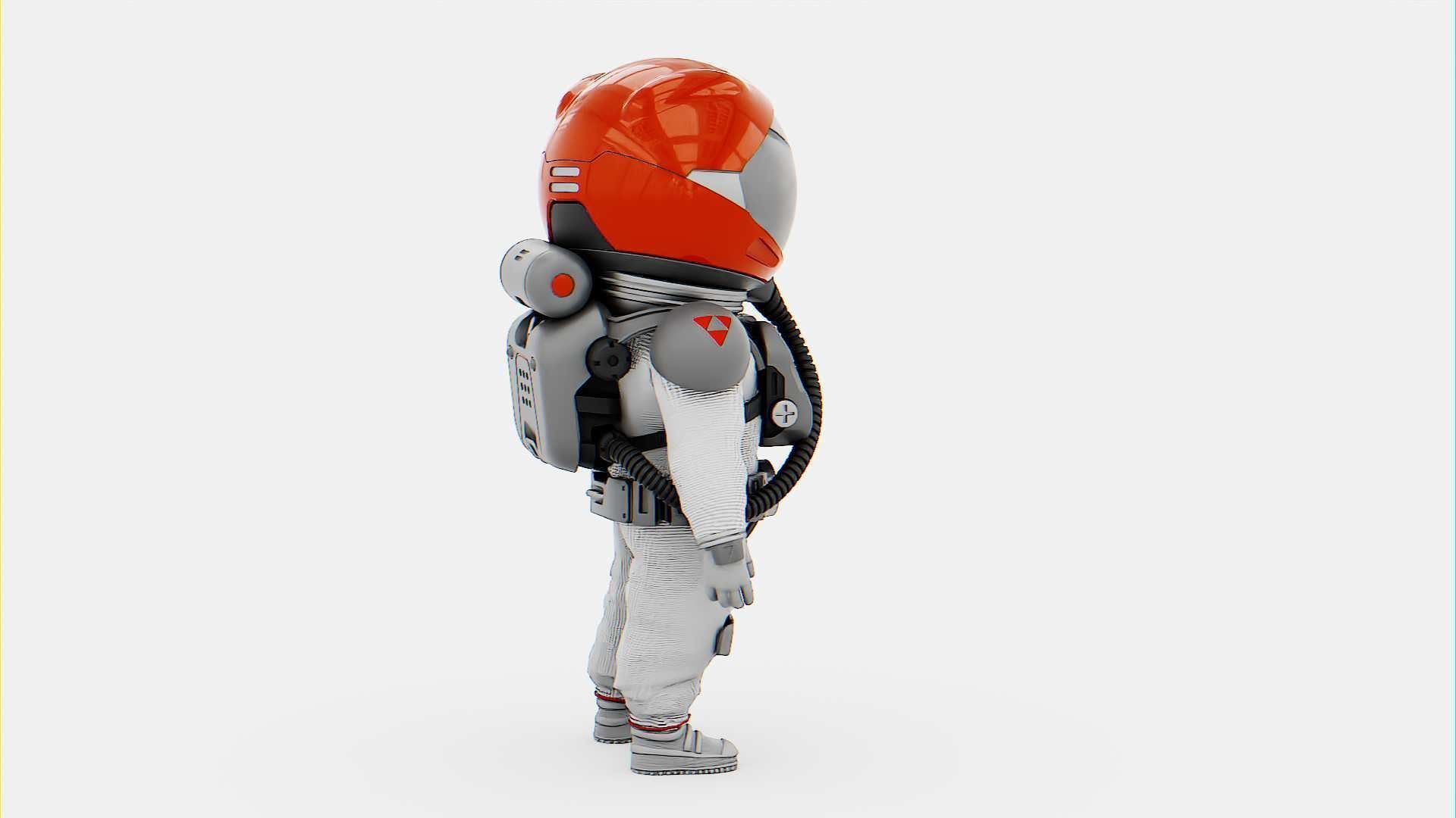 TOON ASTRONAUT GOLBY RIGGED 3D model_6