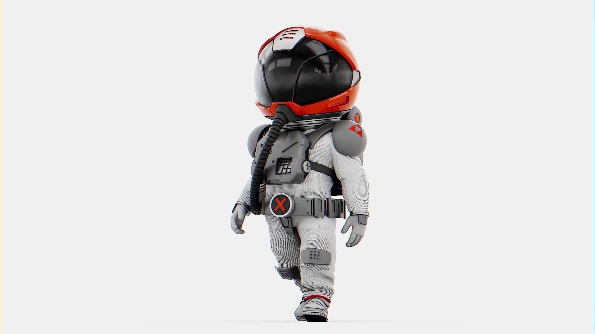 TOON ASTRONAUT GOLBY RIGGED 3D model_22