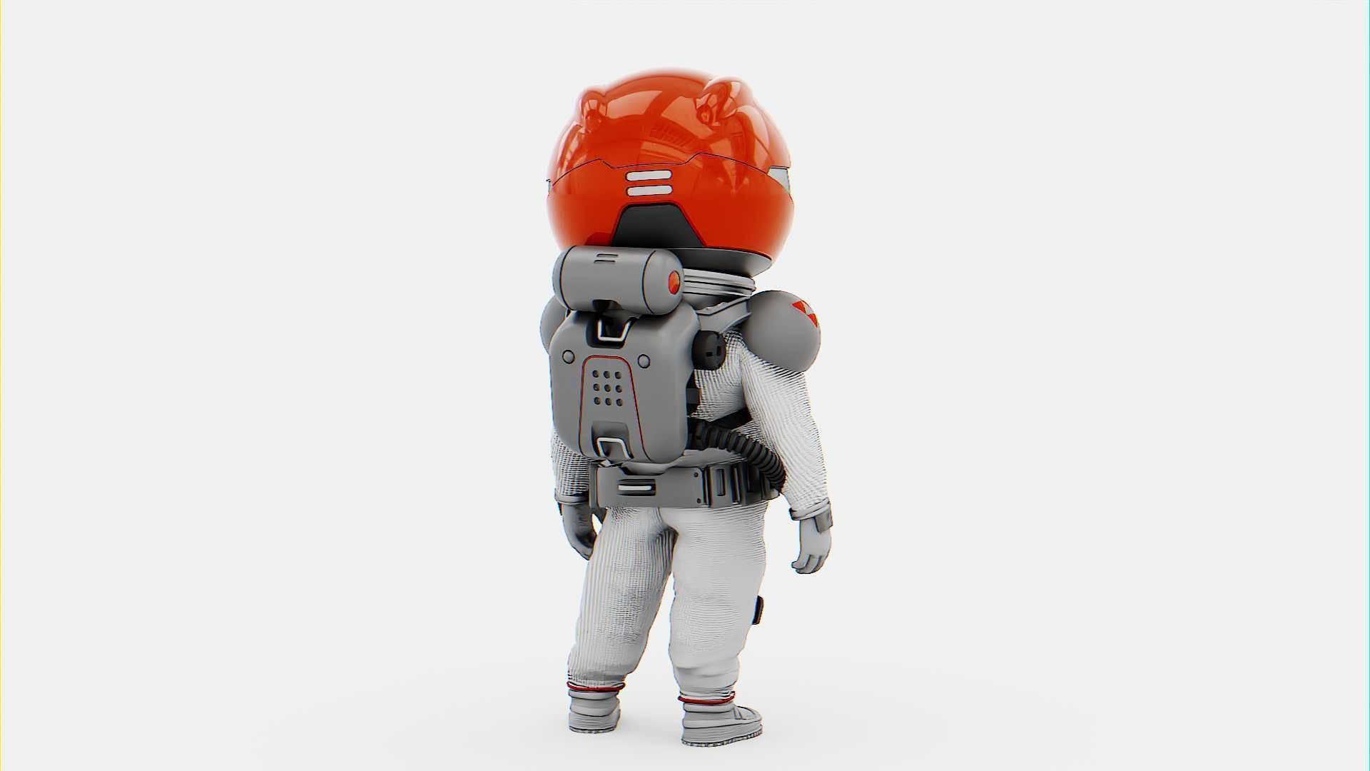 TOON ASTRONAUT GOLBY RIGGED 3D model_5