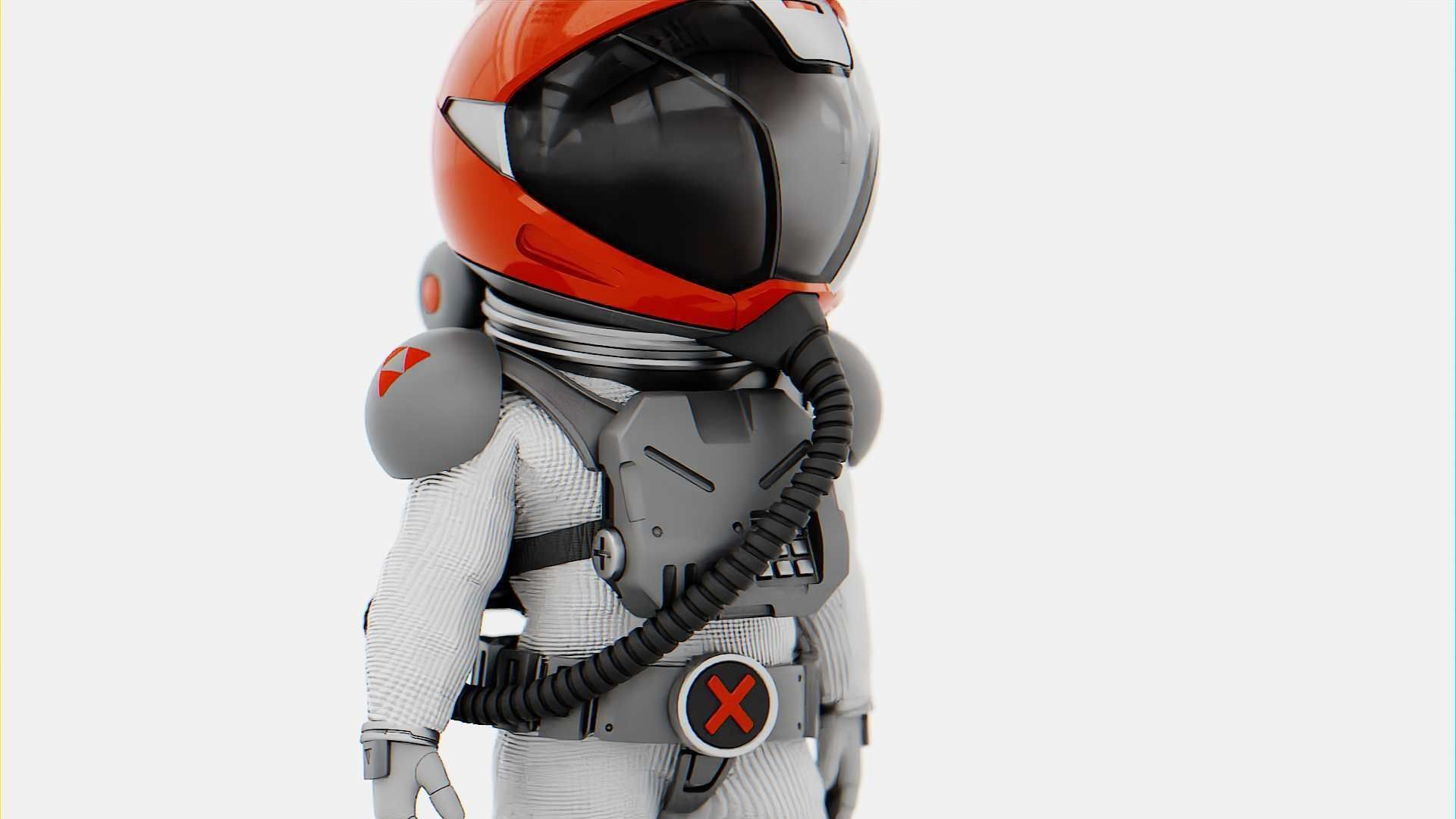 TOON ASTRONAUT GOLBY RIGGED 3D model_12