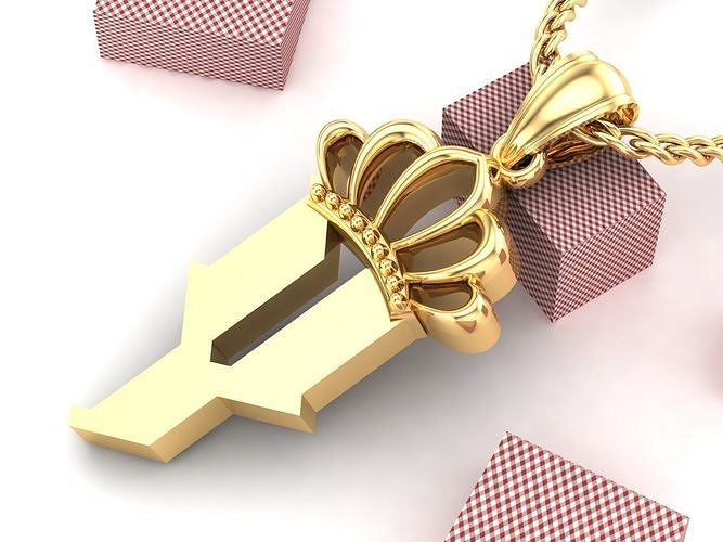 Y Pendant Letter Jewelry Version 7 3D model