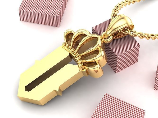 V Pendant Letter Jewelry Version 7 3D model