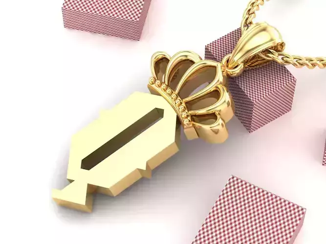 Q Pendant Letter Jewelry Version 7 3D model Q Pendant Letter Jewelry Version 7 3D model