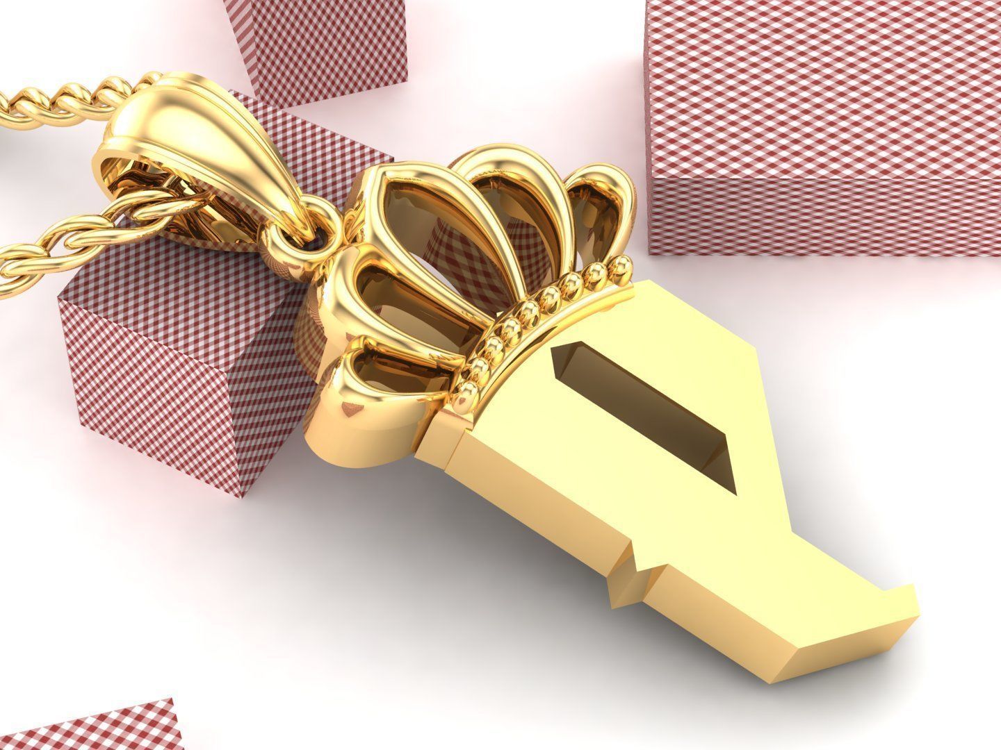 P Pendant Letter Jewelry Version 7 3D model_2