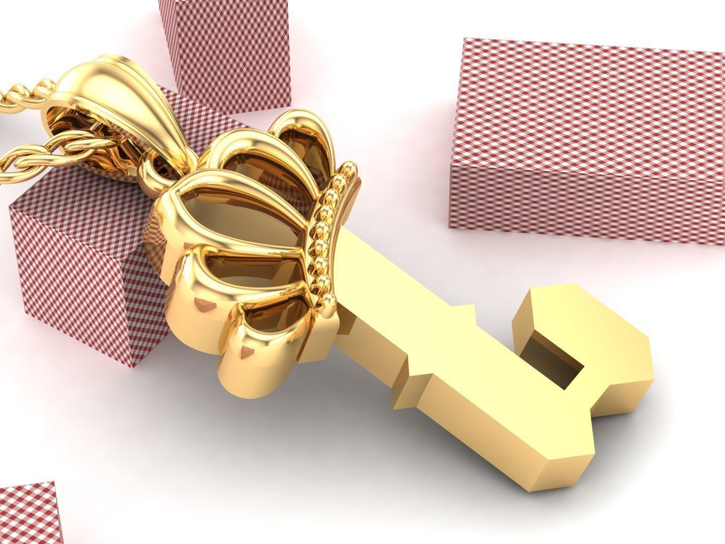 L Pendant Letter Jewelry Version 7 3D model_2