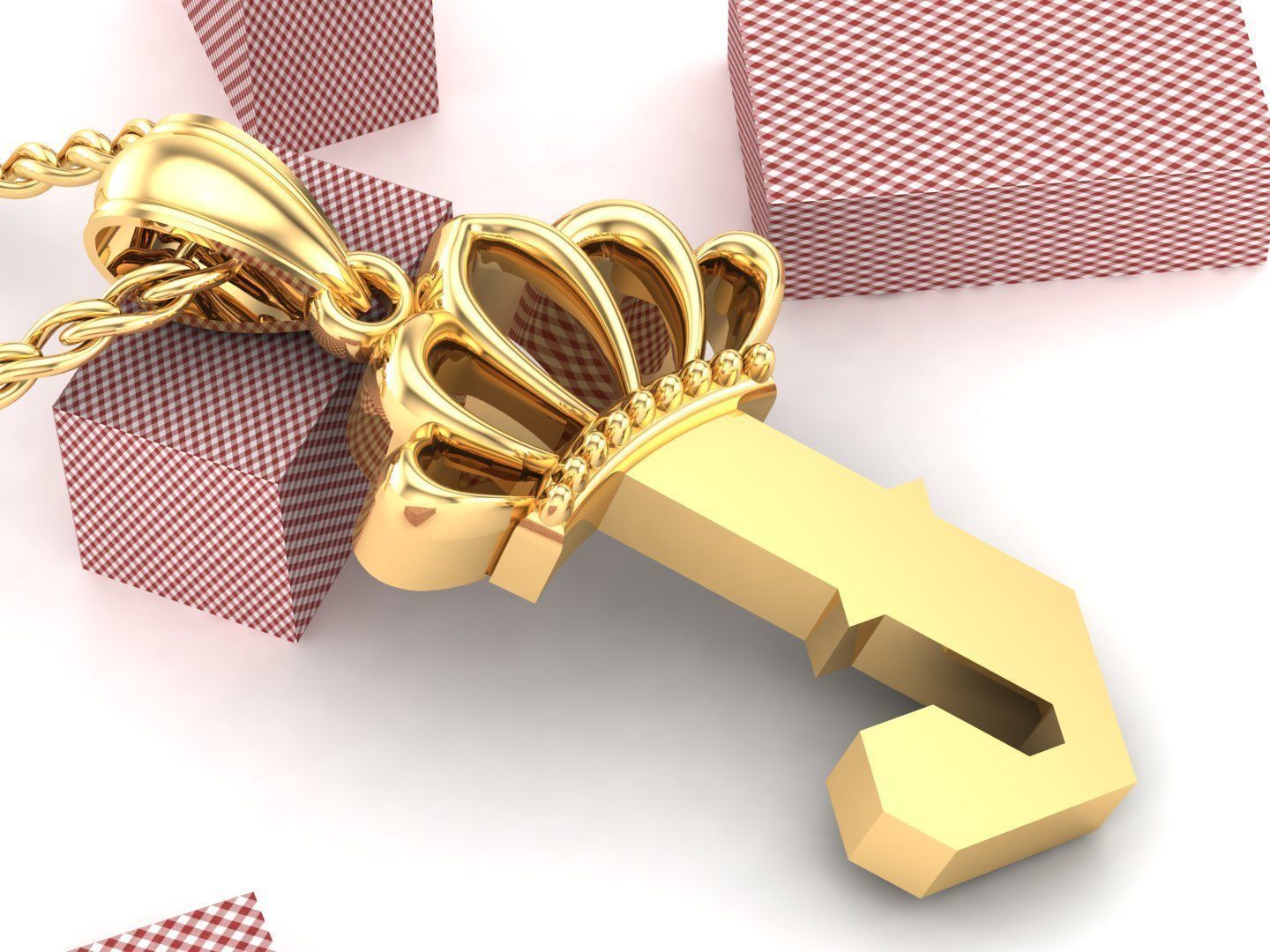 J Pendant Letter Jewelry Version 7 3D model_2