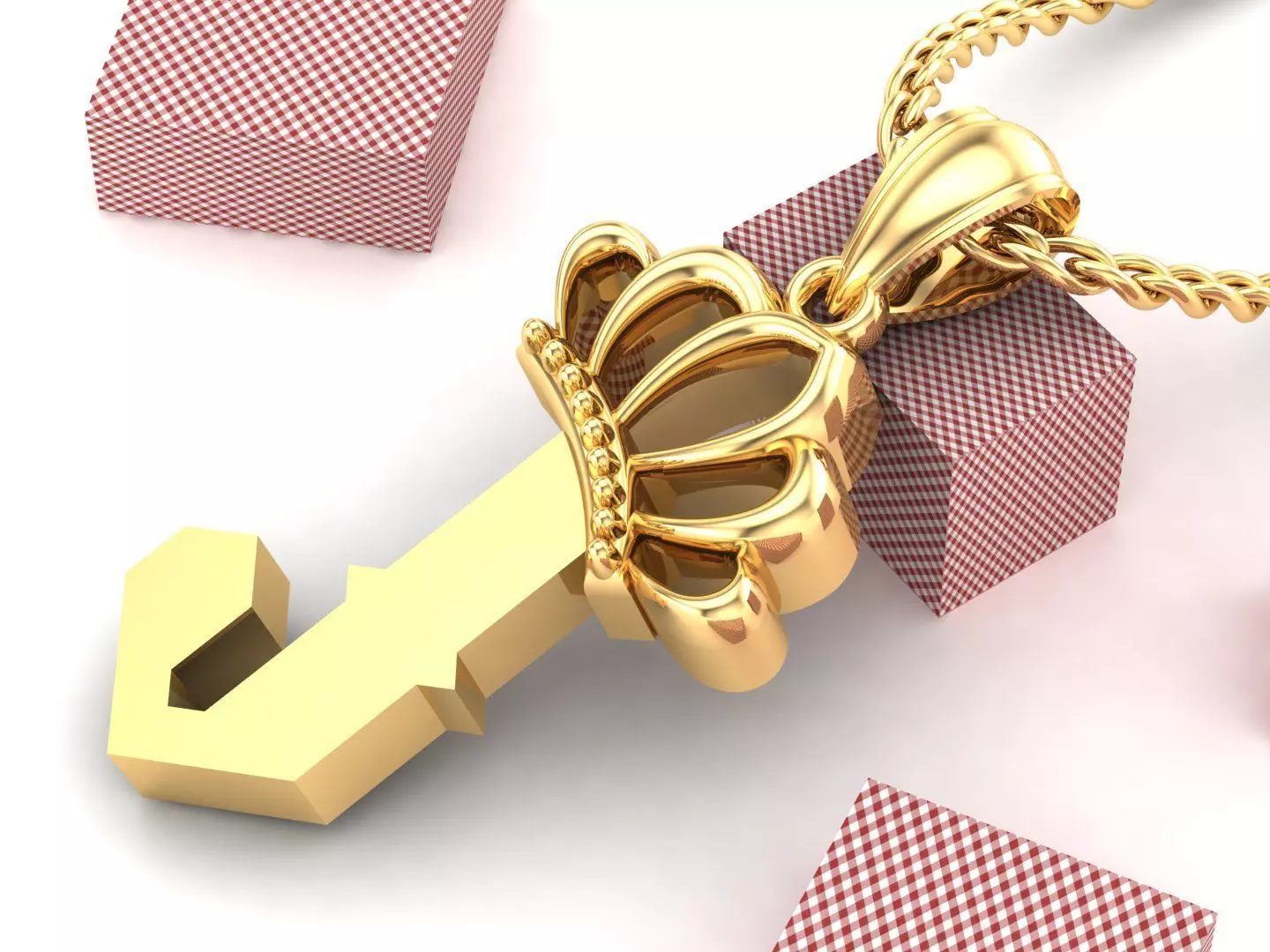 J Pendant Letter Jewelry Version 7 3D model_0