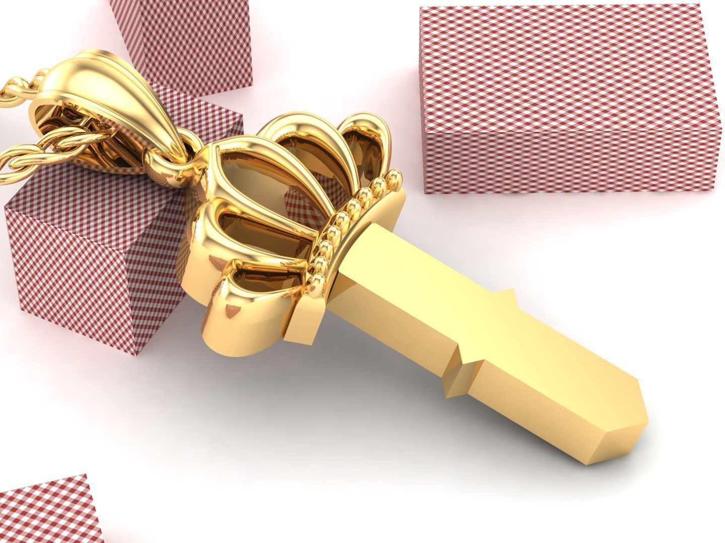 I Pendant Letter Jewelry Version 7 3D model_2