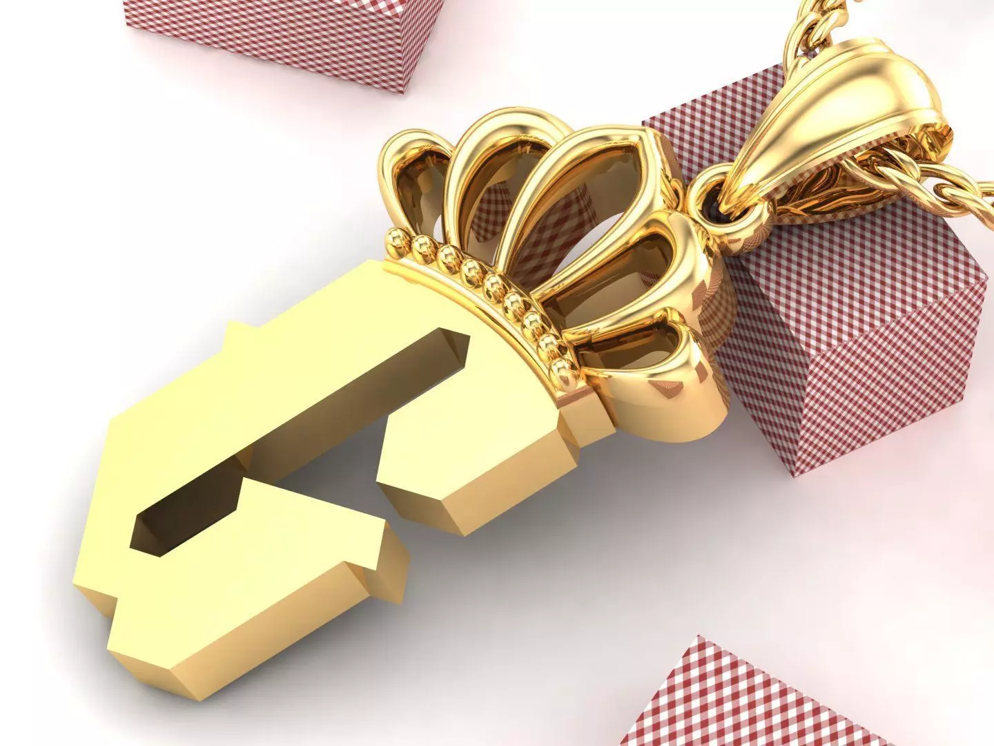 G Pendant Letter Jewelry Version 7 3D model_0