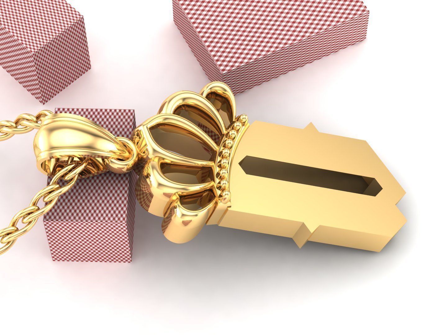 D Pendant Letter Jewelry Version 7 3D model_4