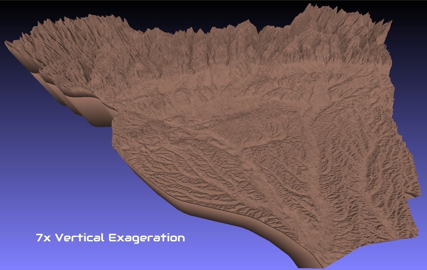 Romania 3D Map of Gorj County 1 to 1000000 3D print model_1
