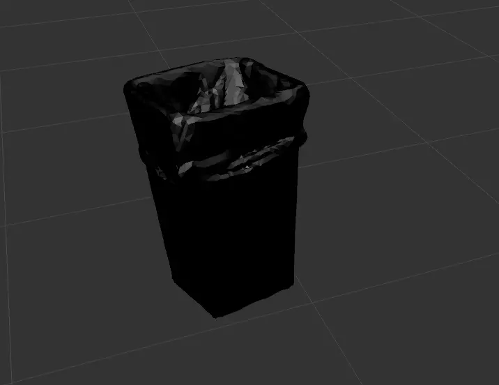 Bin with rubbish Free 3D model_0