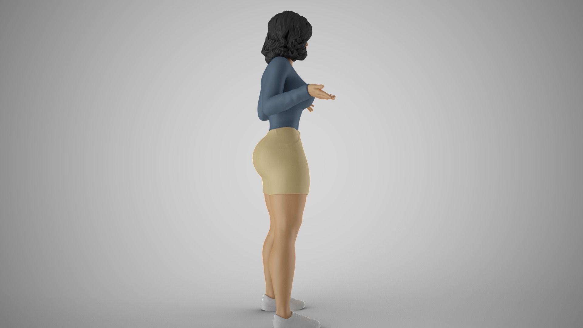 Girl Try to Tell Troubles 3D print model_5