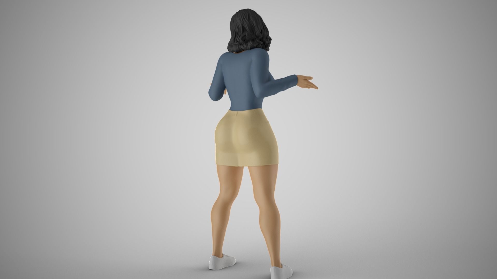 Girl Try to Tell Troubles 3D print model_6