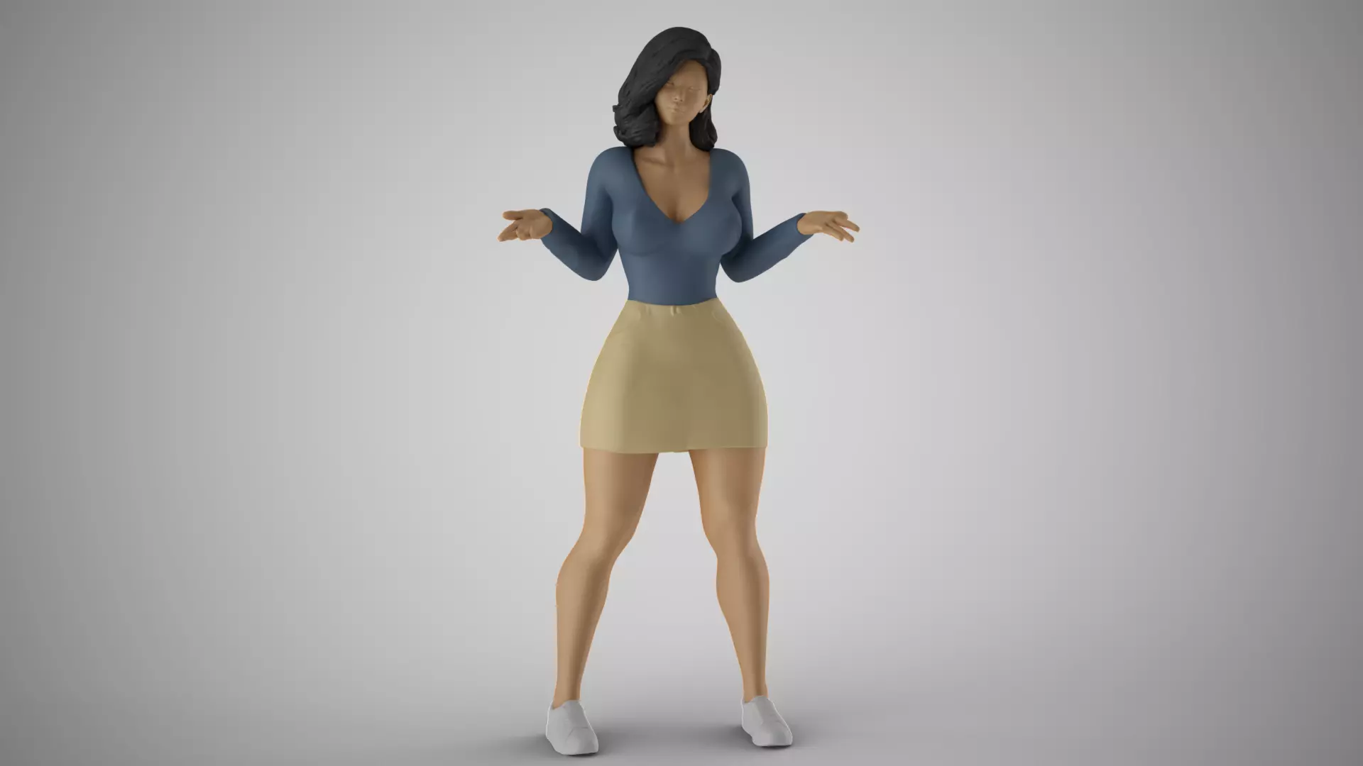 Girl Try to Tell Troubles 3D print model_0