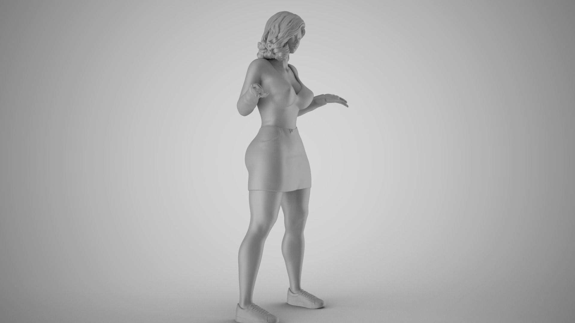 Girl Try to Tell Troubles 3D print model_3