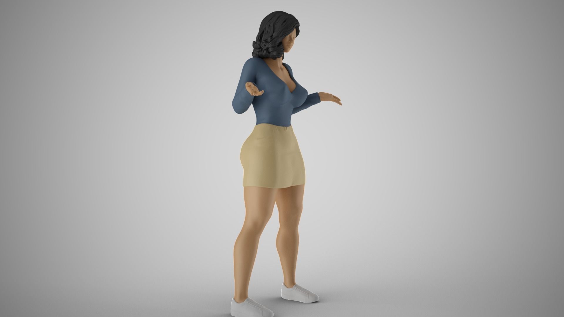 Girl Try to Tell Troubles 3D print model_4