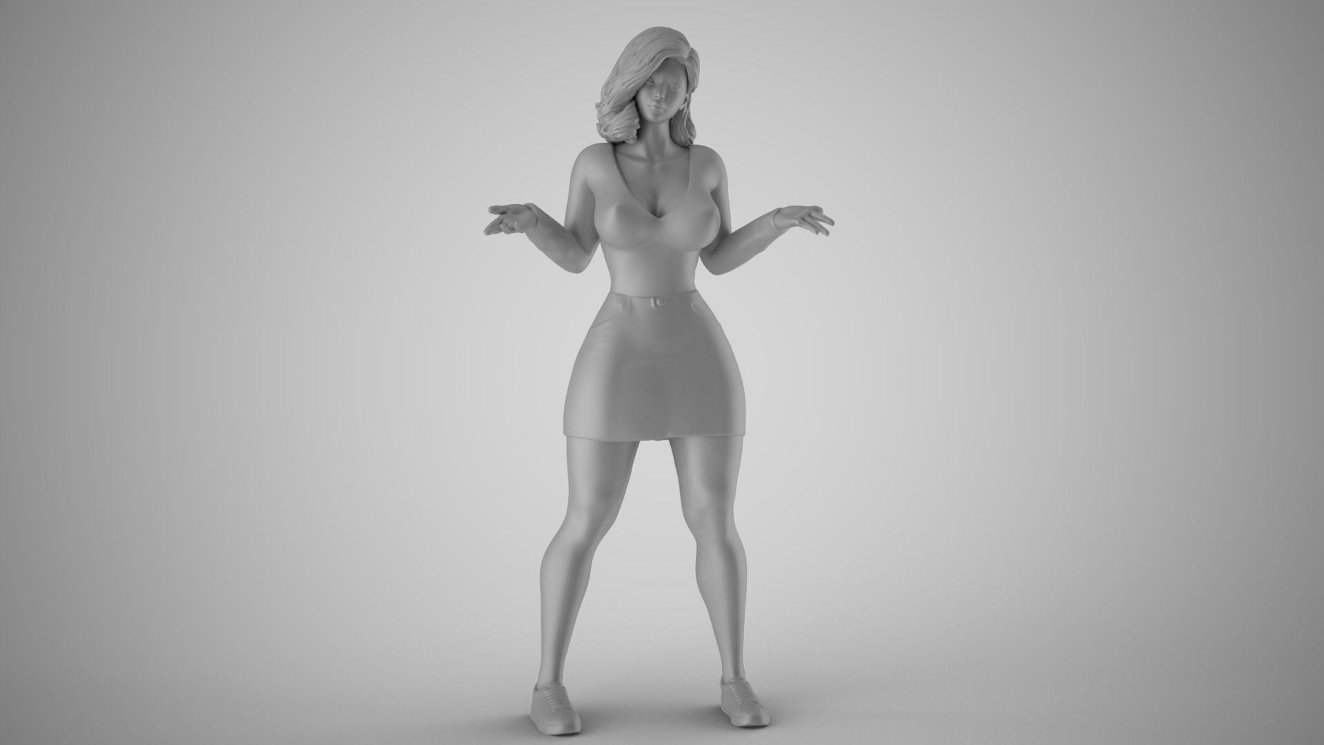 Girl Try to Tell Troubles 3D print model_2