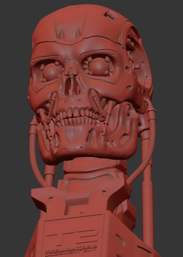 T-800 Skull Terminator 2 Judgment Day Replica 3D print model_21