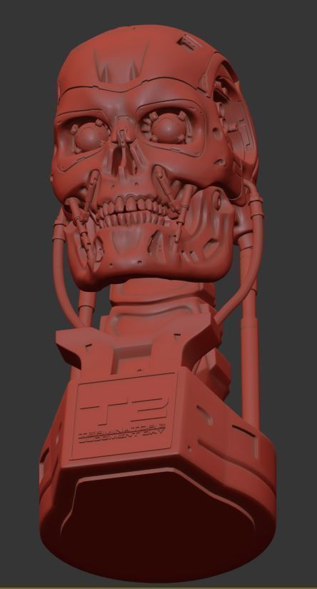 T-800 Skull Terminator 2 Judgment Day Replica 3D print model_16