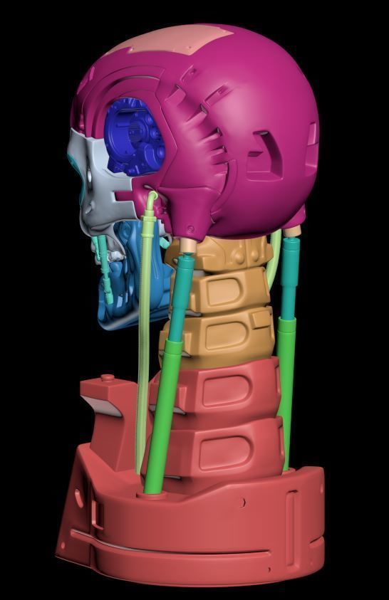 T-800 Skull Terminator 2 Judgment Day Replica 3D print model_36