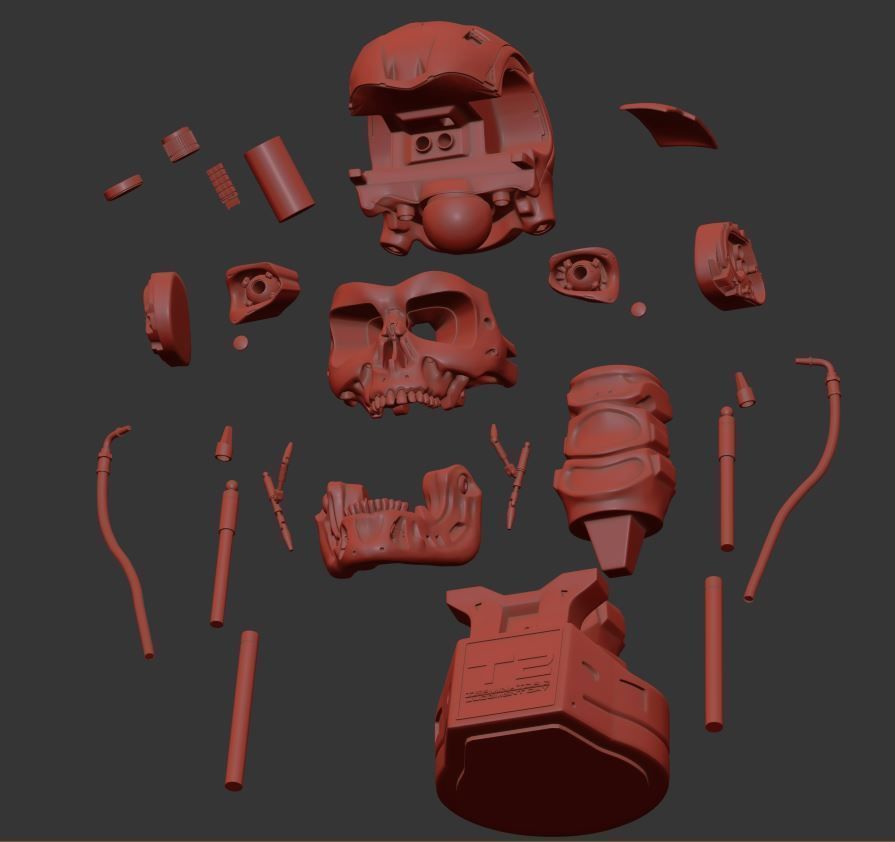 T-800 Skull Terminator 2 Judgment Day Replica 3D print model_17