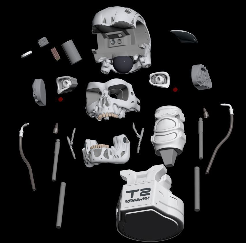 T-800 Skull Terminator 2 Judgment Day Replica 3D print model_27