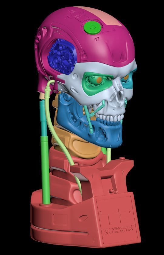 T-800 Skull Terminator 2 Judgment Day Replica 3D print model_34
