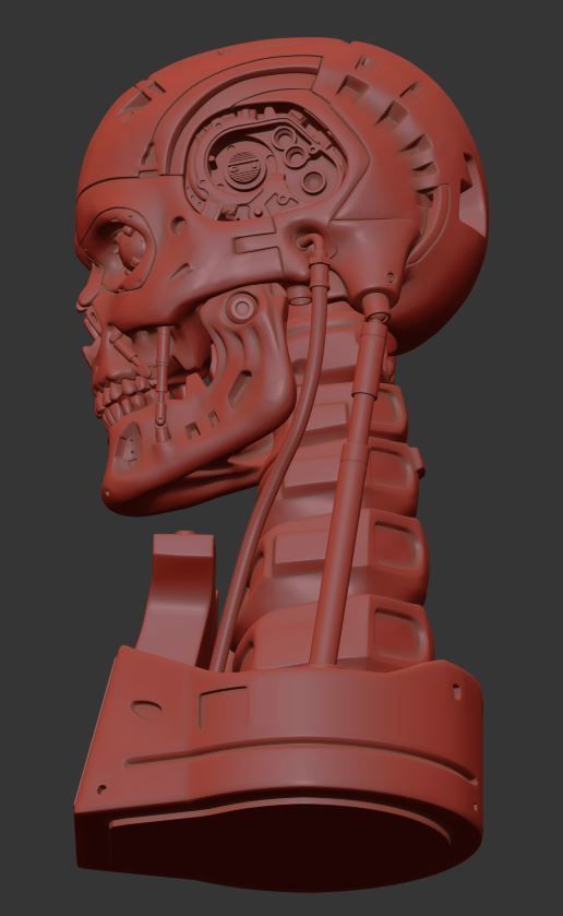 T-800 Skull Terminator 2 Judgment Day Replica 3D print model_13