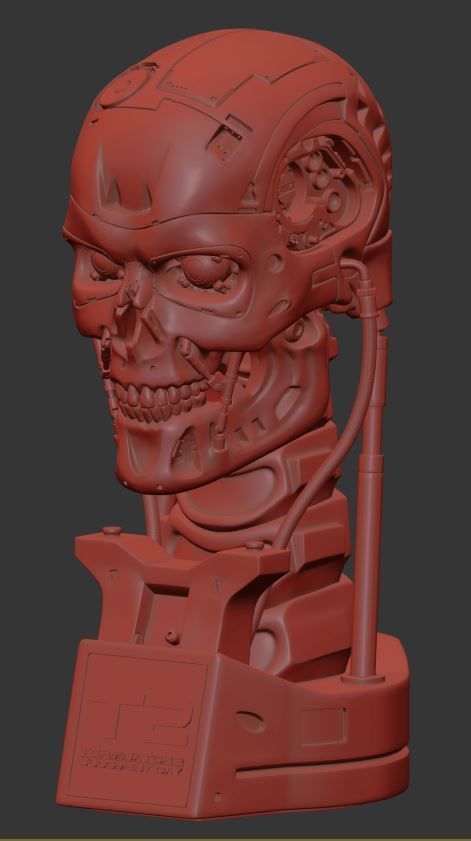 T-800 Skull Terminator 2 Judgment Day Replica 3D print model_10
