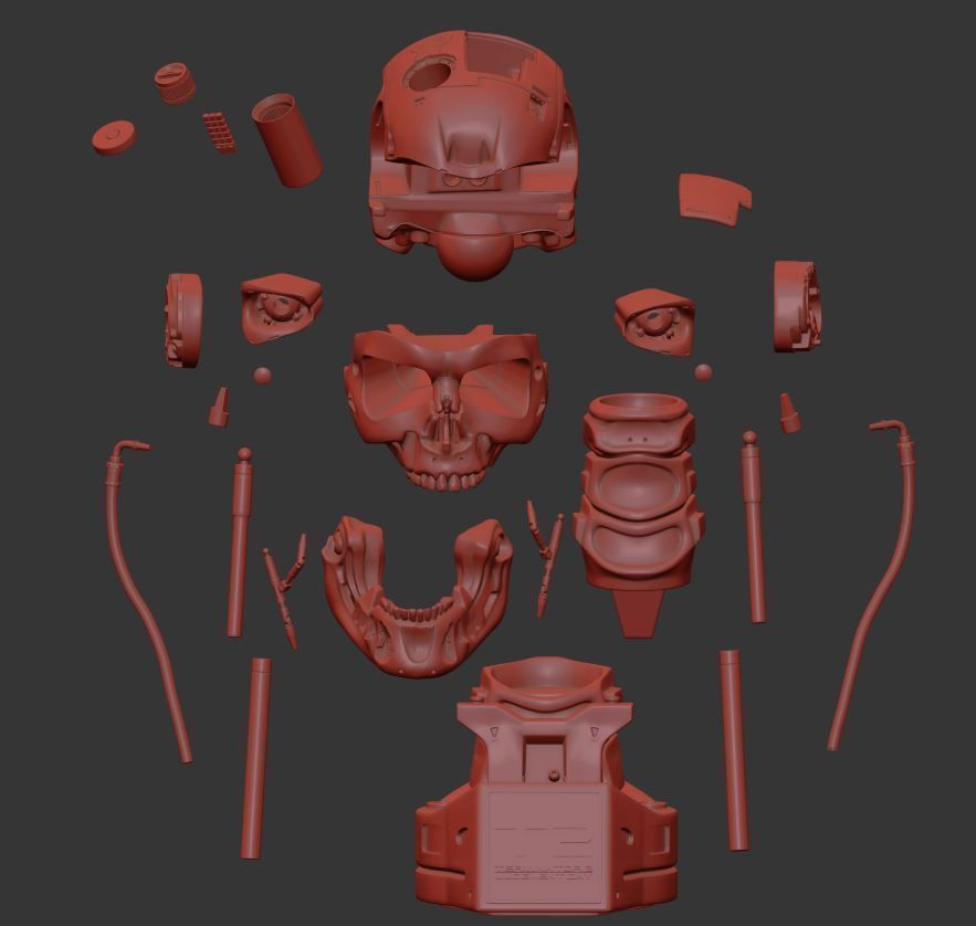 T-800 Skull Terminator 2 Judgment Day Replica 3D print model_19