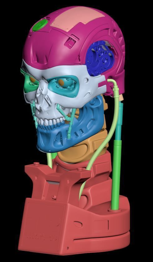 T-800 Skull Terminator 2 Judgment Day Replica 3D print model_32
